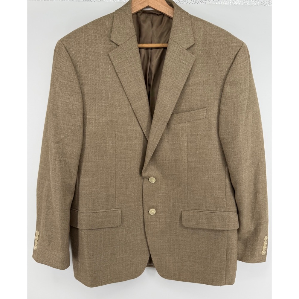 Lauren Ralph Lauren Mens 42R Tan Brown Two Button Blazer Sport Coat Black Label